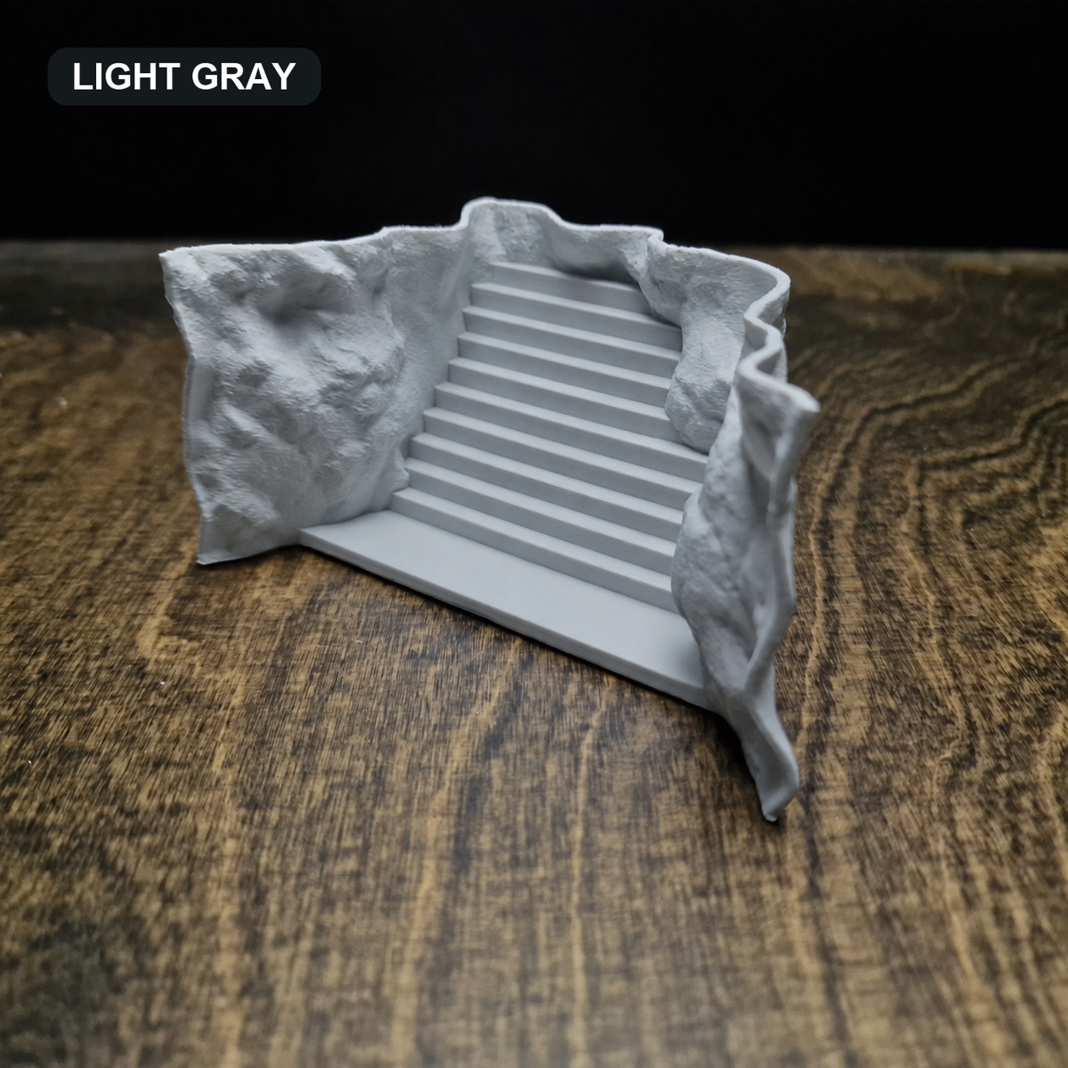 Seaside Stairway light gray finish