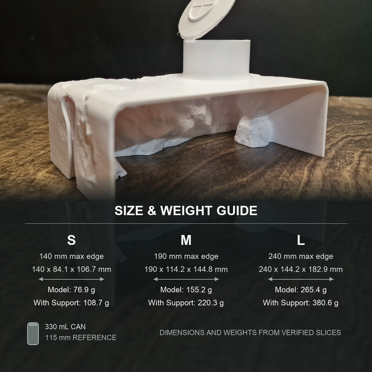 Bunker size and weight guide