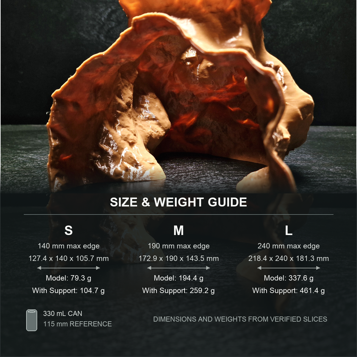Cave 15 Aquarium Cave & Aquascape Decor size and weight guide
