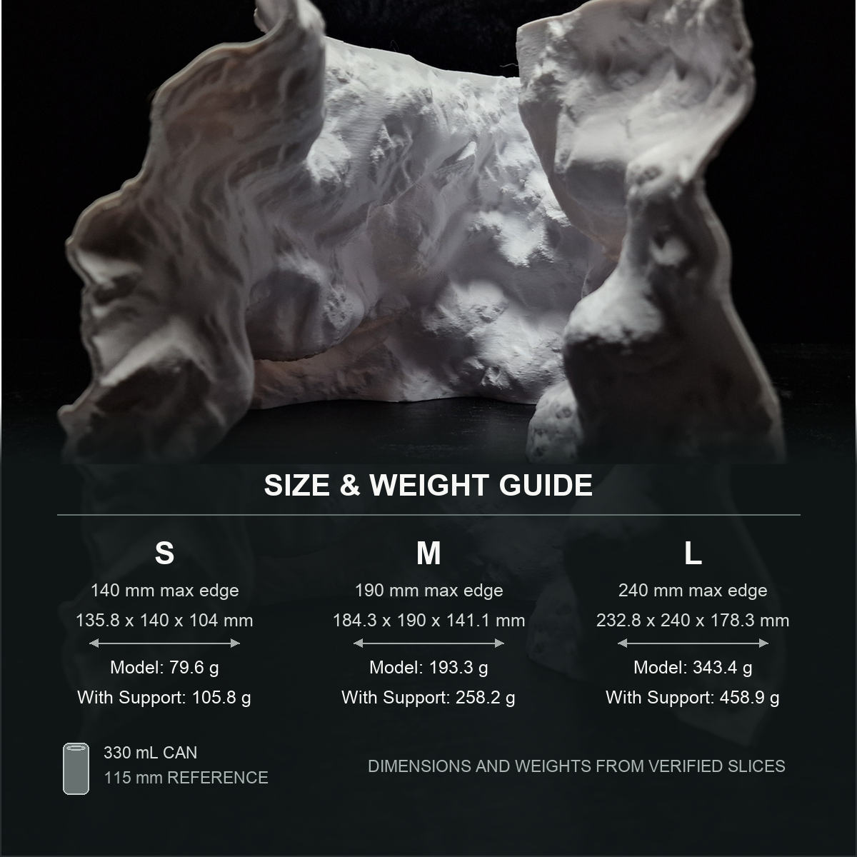 Cave 18 Aquarium Cave & Aquascape Decor size and weight guide