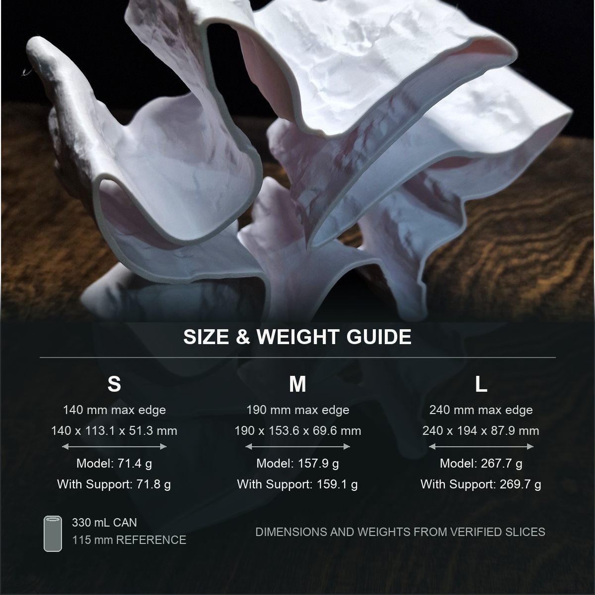 Current Divider Aquarium Cave & Aquascape Decor size and weight guide