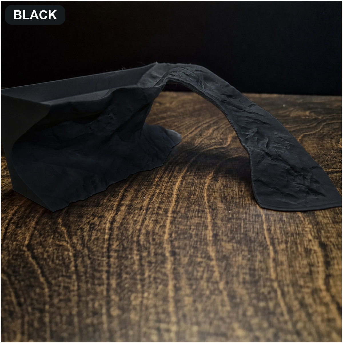 Tidal Basking Aquarium Cave & Aquascape Decor black