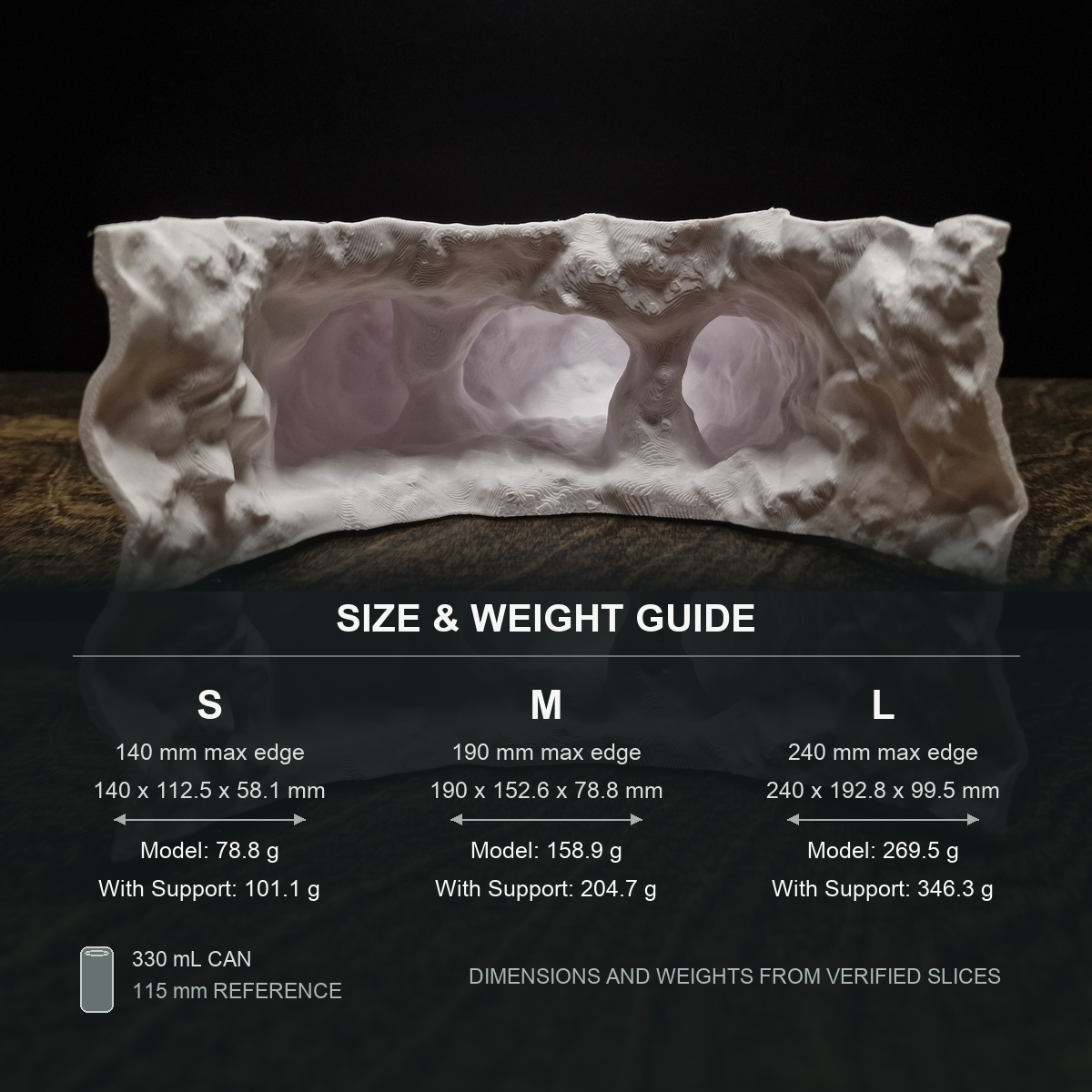 Atlantis Crest size weight guide