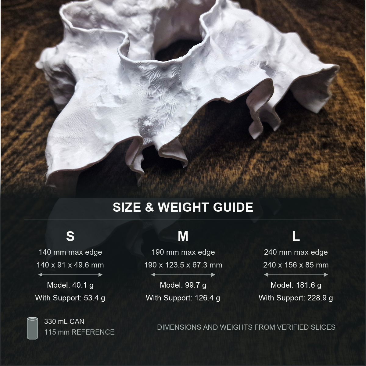 Catacomb Hollow Aquarium Cave & Aquascape Decor size and weight guide