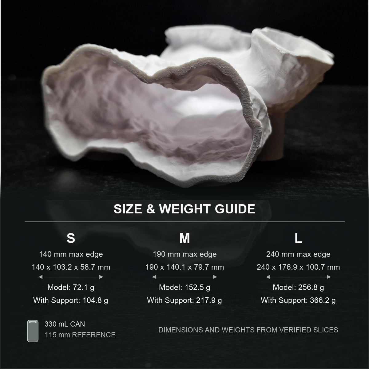 Cave 12 Aquarium Cave & Aquascape Decor size and weight guide