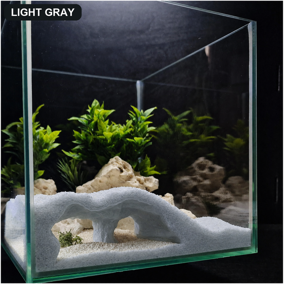 Cave 5 Aquarium Cave & Aquascape Decor light gray