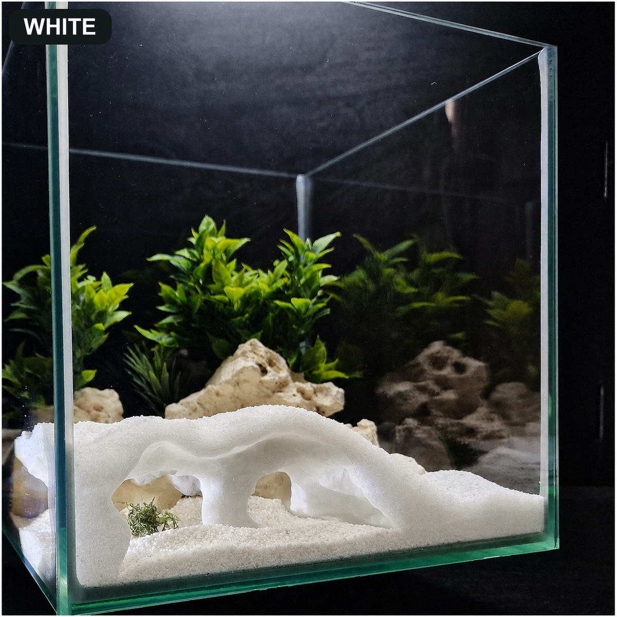 Cave 5 Aquarium Cave & Aquascape Decor white