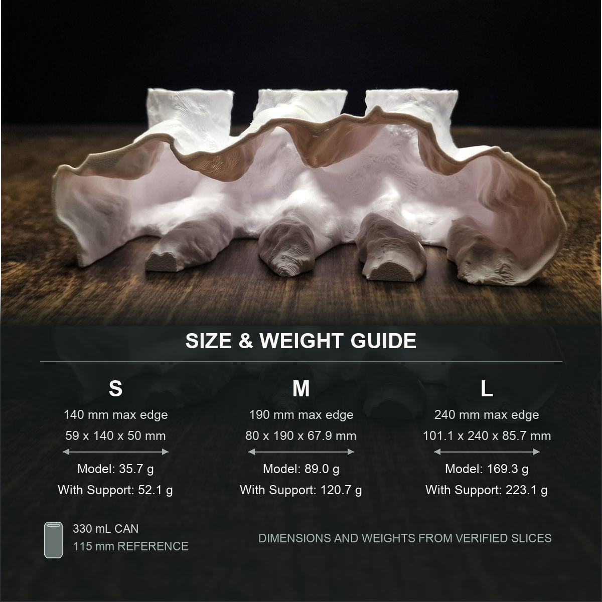 Sea Beast Aquarium Cave & Aquascape Decor size and weight guide
